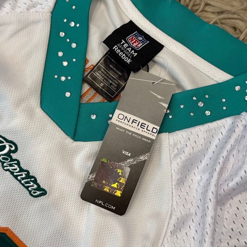 NWT Miami Dolphins women’s embellished football jersey size medium - Picture 3 of 4